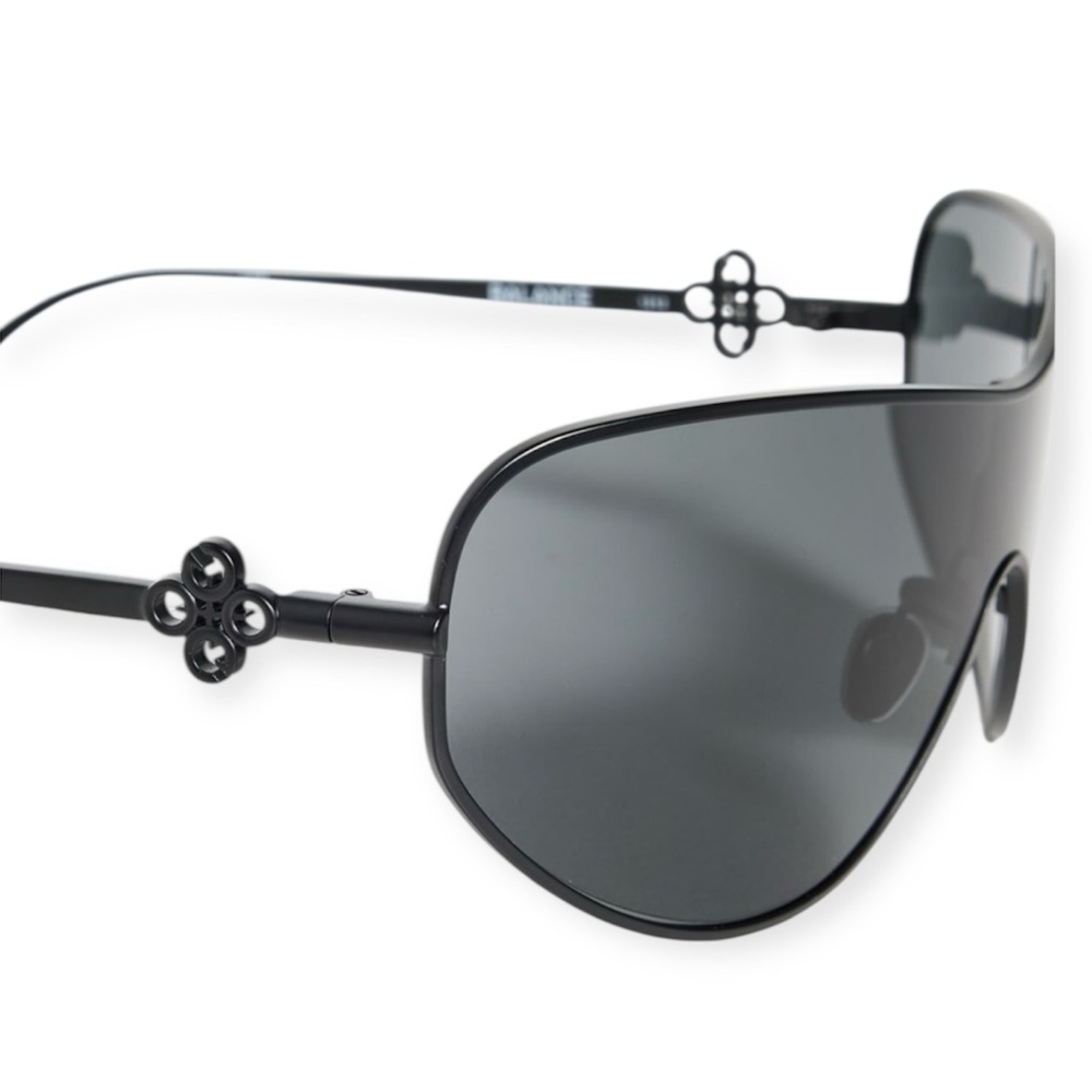QUAY x GUIZIO Balance Sunglasses Matte Black Metal Frame Dark Smoke Lens NWT - Picture 5 of 11